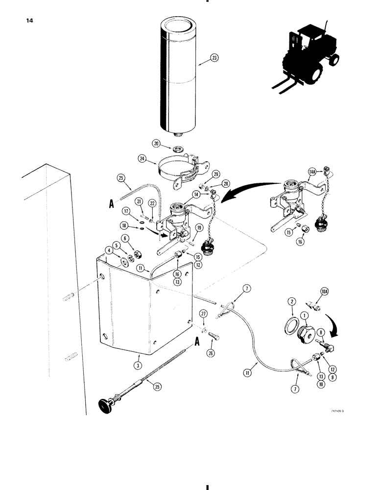 Схема запчастей Case 585C - (014) - COLD START SYSTEM (10) - ENGINE