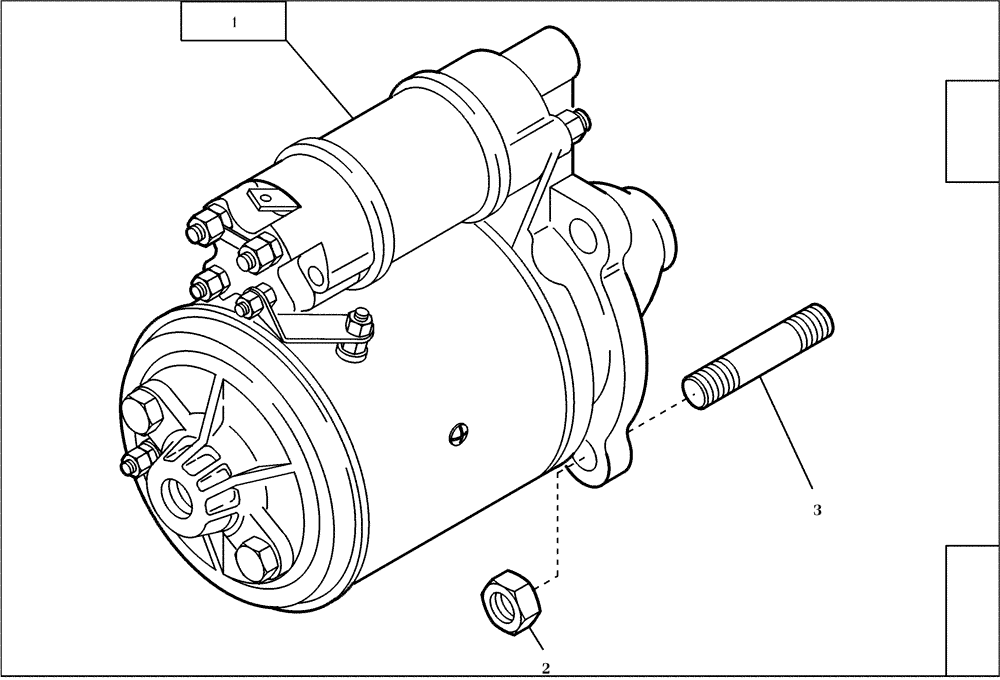 Схема запчастей Case 21D - (95.210[001]) - STARTER MOTOR (S/N 561101-UP) No Description