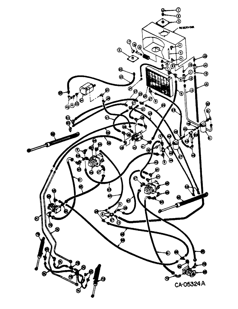 Схема запчастей Case 4150 - (10-01) - HYDRAULICS, HYDRAULIC & HYDROSTATIC SYSTEM,LOADER, DIESEL, LOADER, GAS (07) - HYDRAULICS