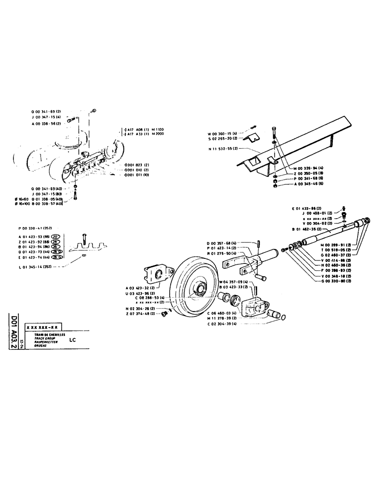 Схема запчастей Case LC80 - (037) - TRACK GROUP 