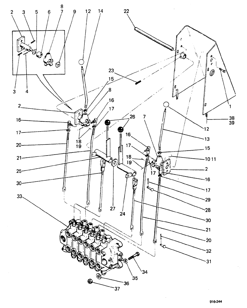 Схема запчастей Case 580F - (304) - SIDE SHIFT BACKHOE, 2 LEVER CONTROLS (84) - BOOMS, DIPPERS & BUCKETS