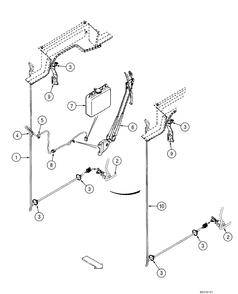 Схема запчастей Case 70XT - (04-17) - HARNESS - DOOR, FRONT (04) - ELECTRICAL SYSTEMS