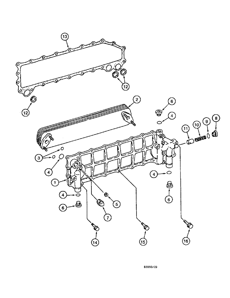 Схема запчастей Case 9060B - (2-26) - ENGINE OIL COOLER, 6D22-TC ENGINE (02) - ENGINE