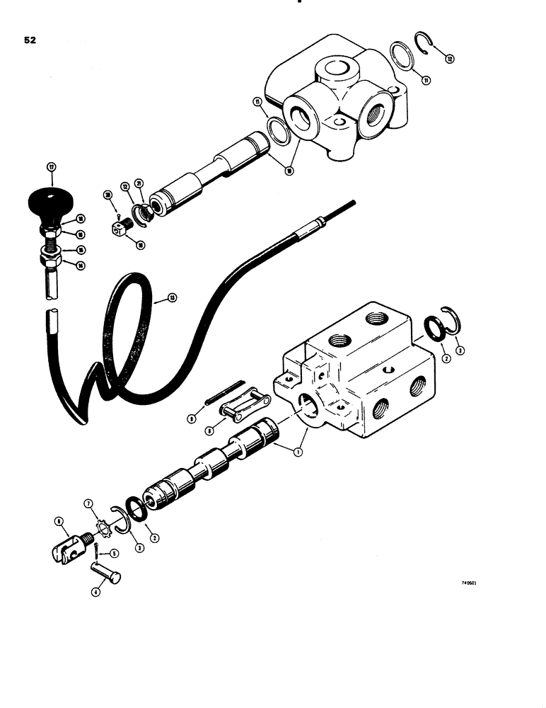 Схема запчастей Case 26C - (052) - D45399 SELECTOR VALVE, L55038 SELECTOR VALVE 