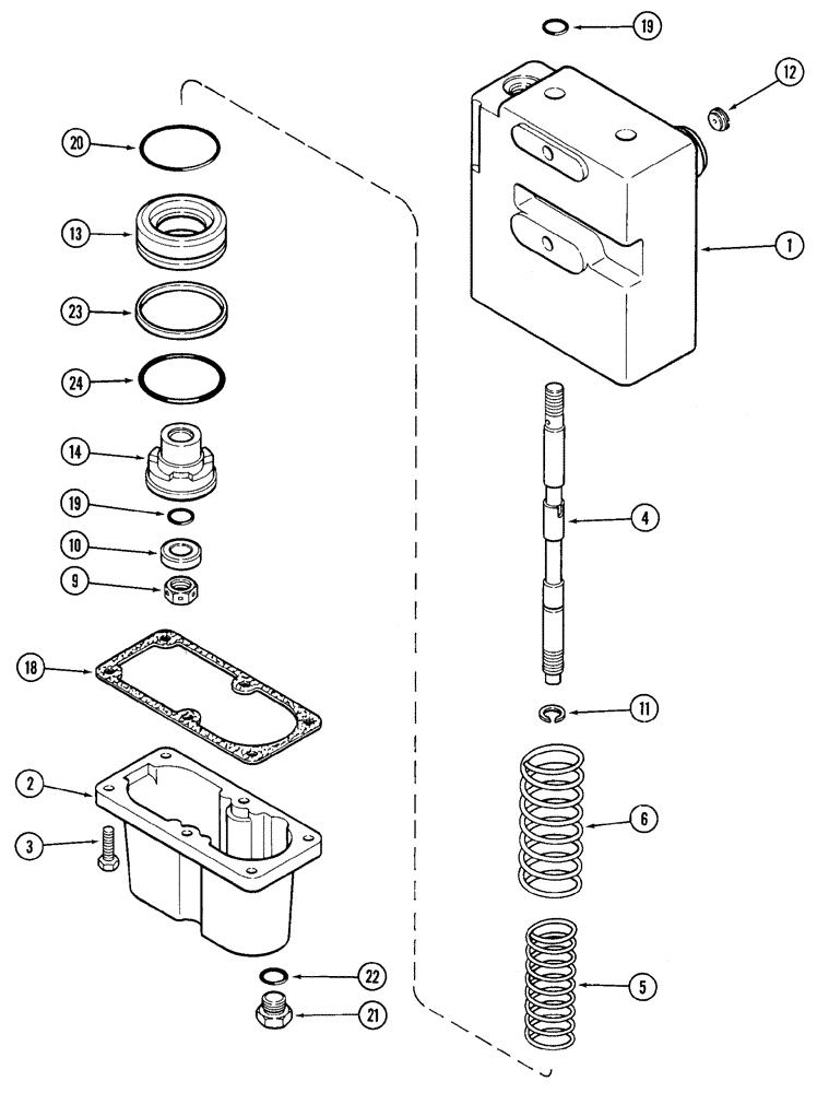 Схема запчастей Case 550H - (7-04) - VALVE ASSY, BRAKE (07) - BRAKES