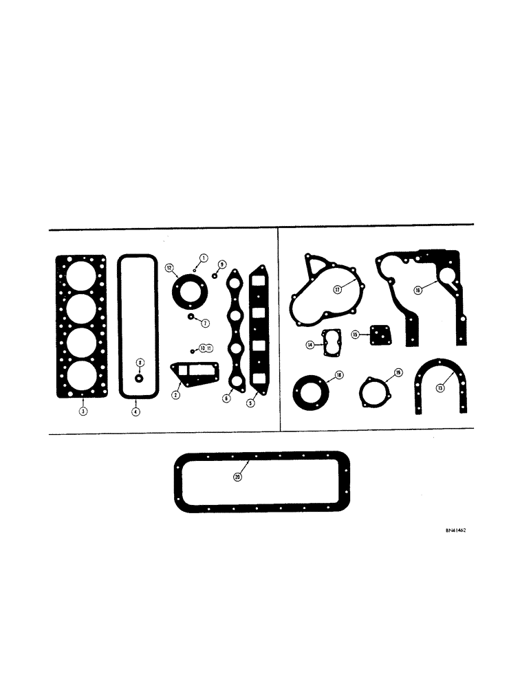 Схема запчастей Case 310F - (052[1]) - SERVICE GASKET SETS - DIESEL (01) - ENGINE