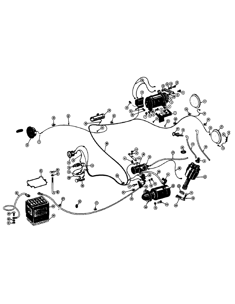 Схема запчастей Case 310C - (026) - STARTER, GENERATOR, BATTERY, AND WIRING (06) - ELECTRICAL SYSTEMS