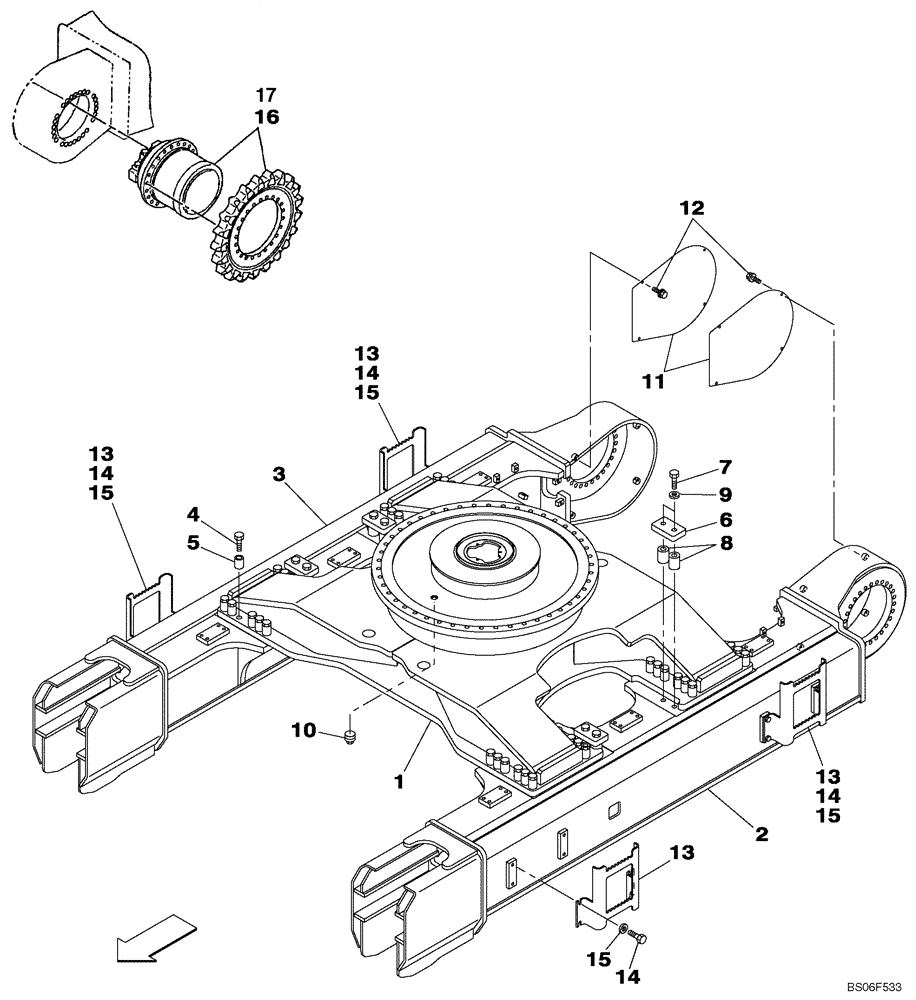 Схема запчастей Case CX460 - (05-02) - UNDERCARRIAGE - RETRACTABLE (11) - TRACKS/STEERING