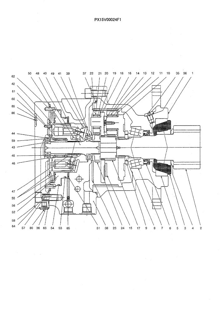 Схема запчастей Case CX36B - (07-019) - MOTOR ASSY (SWING) ELECTRICAL AND HYDRAULIC COMPONENTS