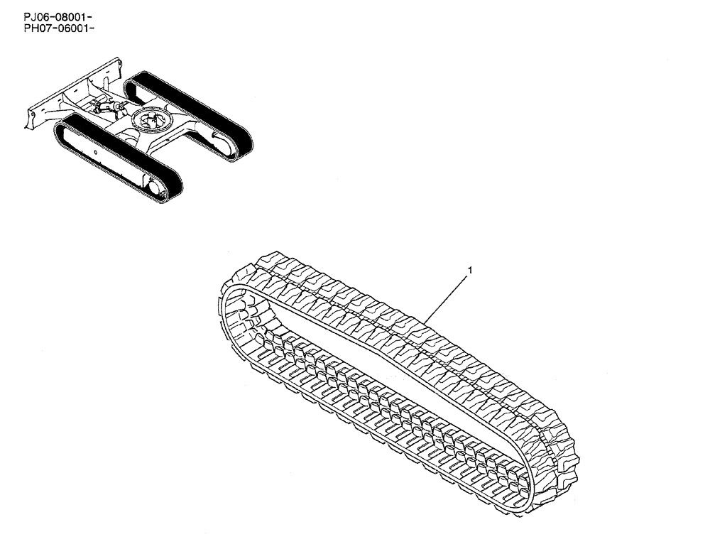 Схема запчастей Case CX50B - (02-011) - SHOE ASSY (PY61D00015F1) (04) - UNDERCARRIAGE