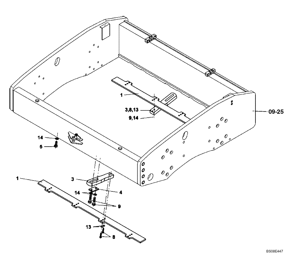 Схема запчастей Case SV208 - (09-27[01]) - SCRAPER, SMOOTH DRUM (GROUP 55) (ND104245) (09) - CHASSIS/ATTACHMENTS