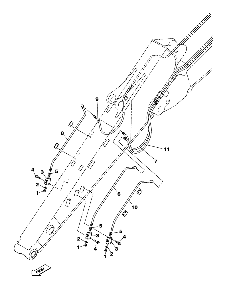 Схема запчастей Case CX210C NLC - (35.737.05) - HYD. LINE - DIPPER - LOW FLOW (35) - HYDRAULIC SYSTEMS