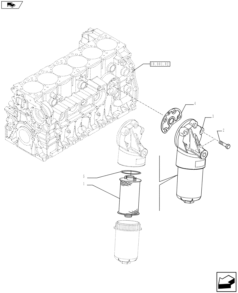 Схема запчастей Case F2CE9684E E017 - (10.206.02 01) - FILTER ENGINE OIL (504179761- 504149483) (01) - ENGINE