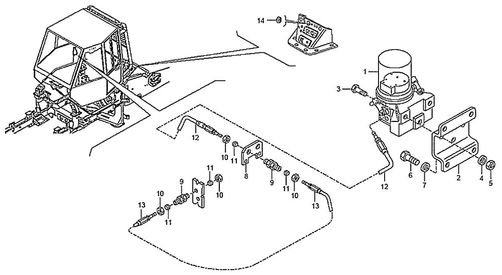 Схема запчастей Case 335B - (94A00000526[001]) - PUMP, AUTOMATIC GREASING (87613504) (19) - OPTIONS