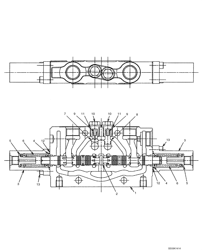 Схема запчастей Case CX50B - (07-012) - VALVE ASSY, CONTROL (BUCKET) (PH30V00053F1) ELECTRICAL AND HYDRAULIC COMPONENTS