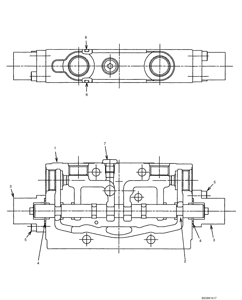 Схема запчастей Case CX50B - (07-013) - VALVE ASSY, CONTROL (INLET) (PH30V00056F1) ELECTRICAL AND HYDRAULIC COMPONENTS