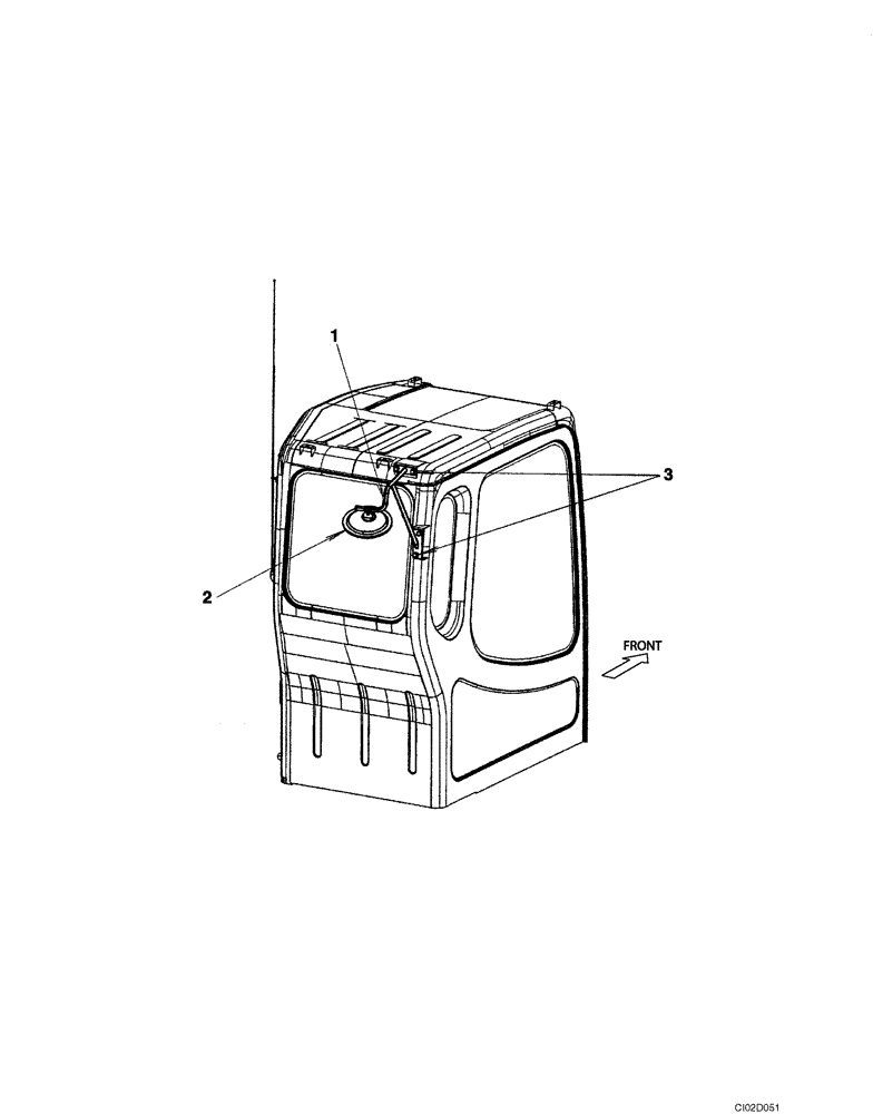 Схема запчастей Case CX80 - (09-40) - MIRROR, REAR VIEW (09) - CHASSIS/ATTACHMENTS