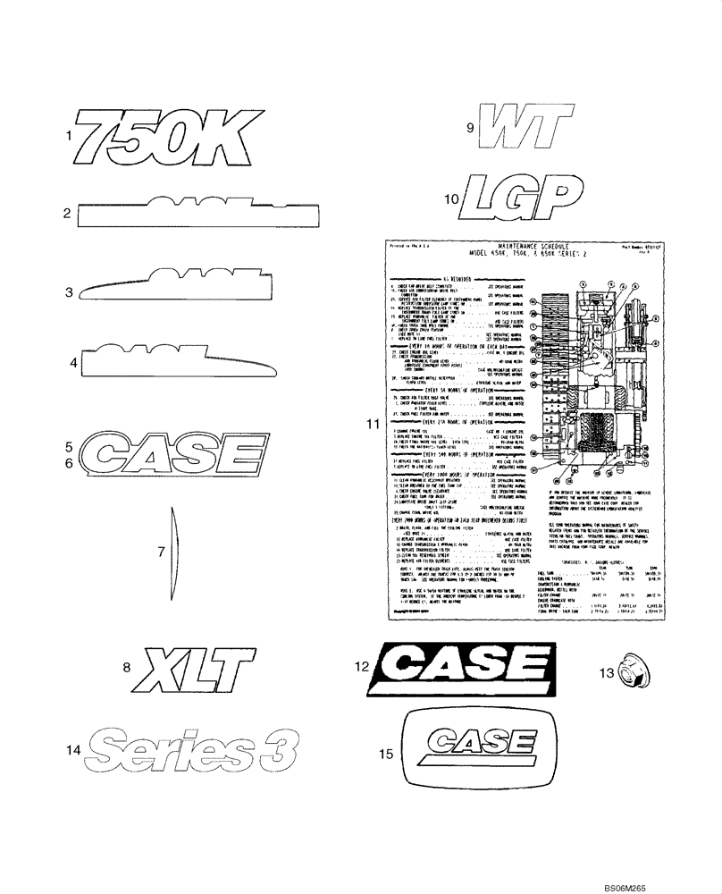 Схема запчастей Case 750K - (09-41) - DECALS - CANADIAN FRENCH (09) - CHASSIS/ATTACHMENTS