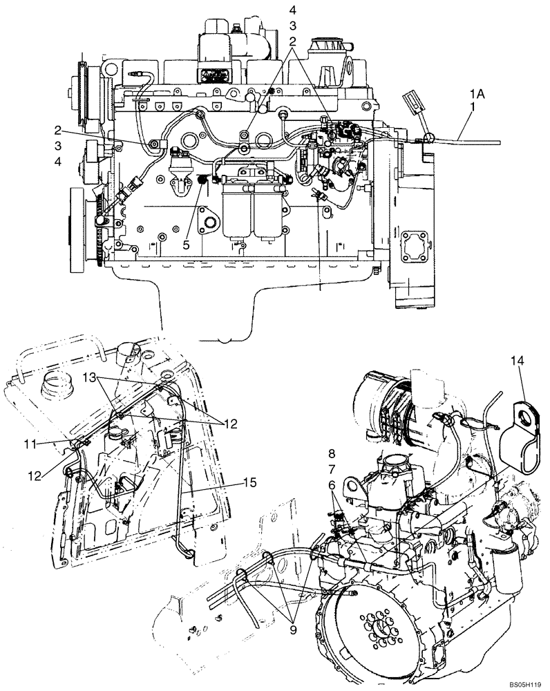 Схема запчастей Case 850K - (04-10) - HARNESS, ENGINE (LEFT-HAND SIDE AND REAR) (04) - ELECTRICAL SYSTEMS