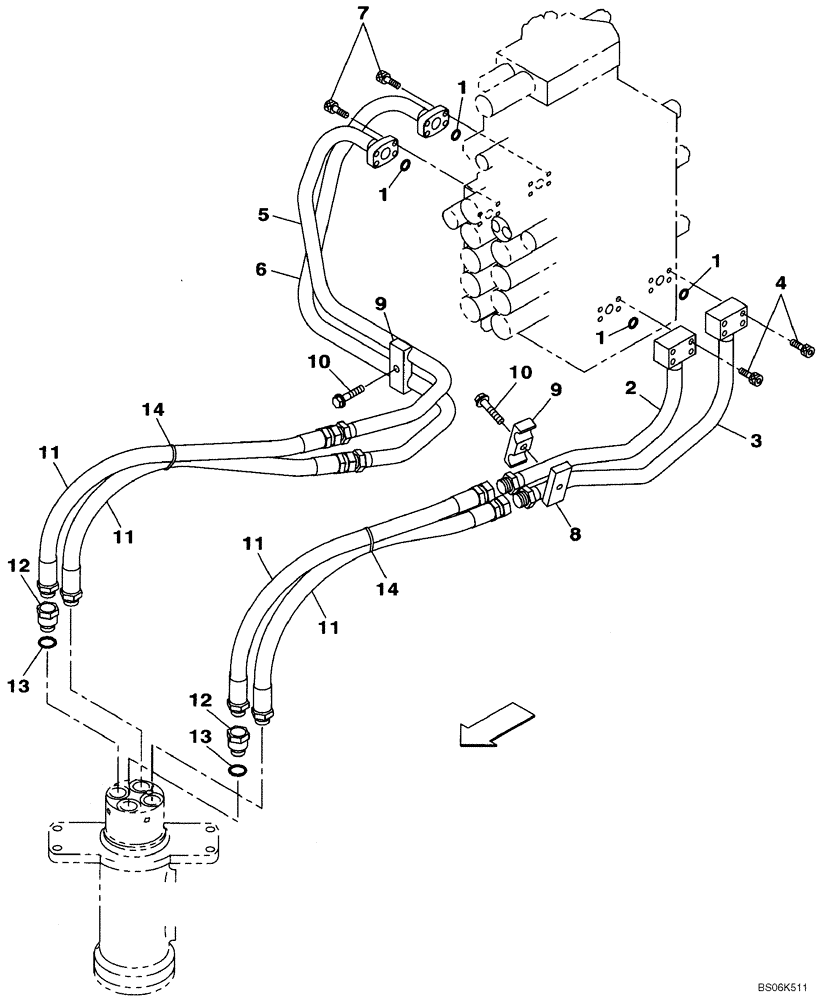 Схема запчастей Case CX210B - (06-06) - HYDRAULICS - TRAVEL (06) - POWER TRAIN