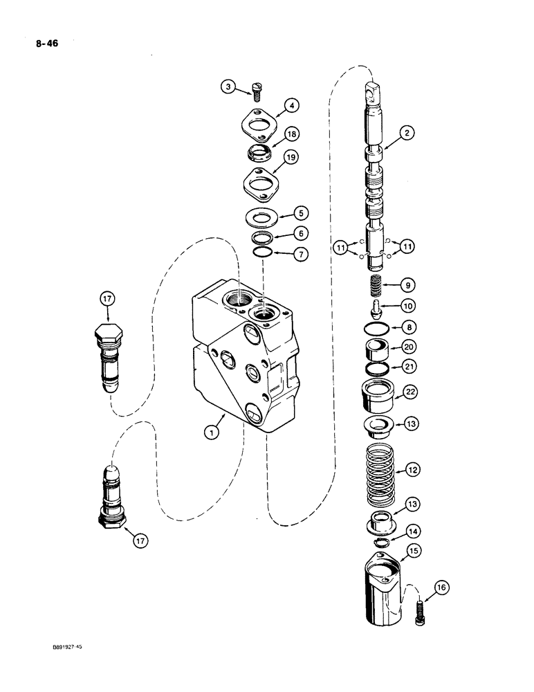 Схема запчастей Case 550 - (8-46) - LIFT SECTION (08) - HYDRAULICS