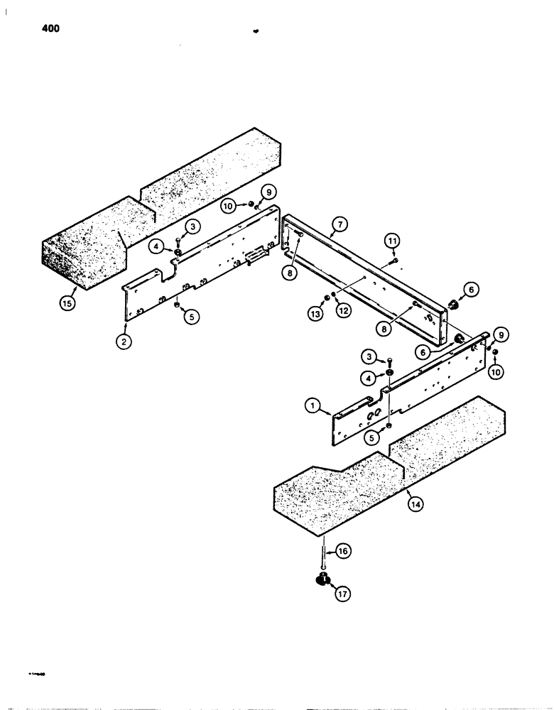 Схема запчастей Case 850B - (400) - CAB - PRESSURIZED, ROOF AND MOUNTING PARTS (05) - UPPERSTRUCTURE CHASSIS