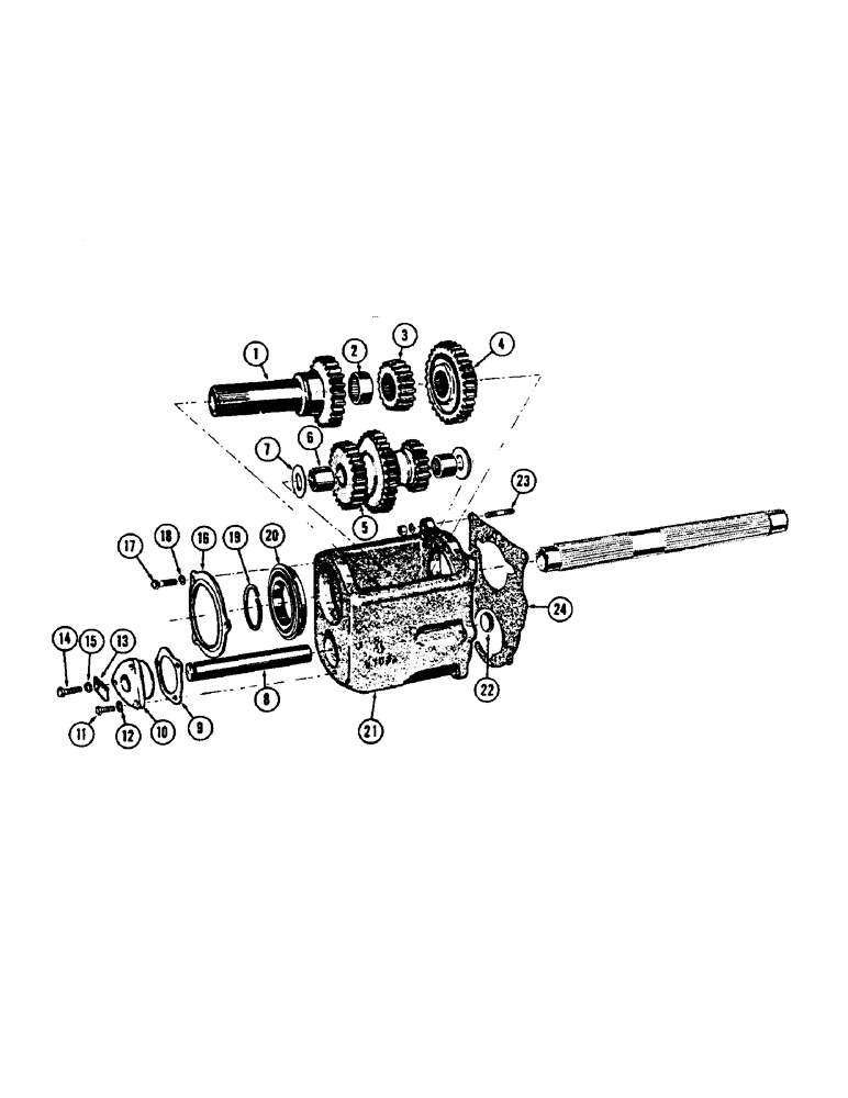 Схема запчастей Case 430CK - (072[1]) - TRIPL RANGE TRANSMISSION 