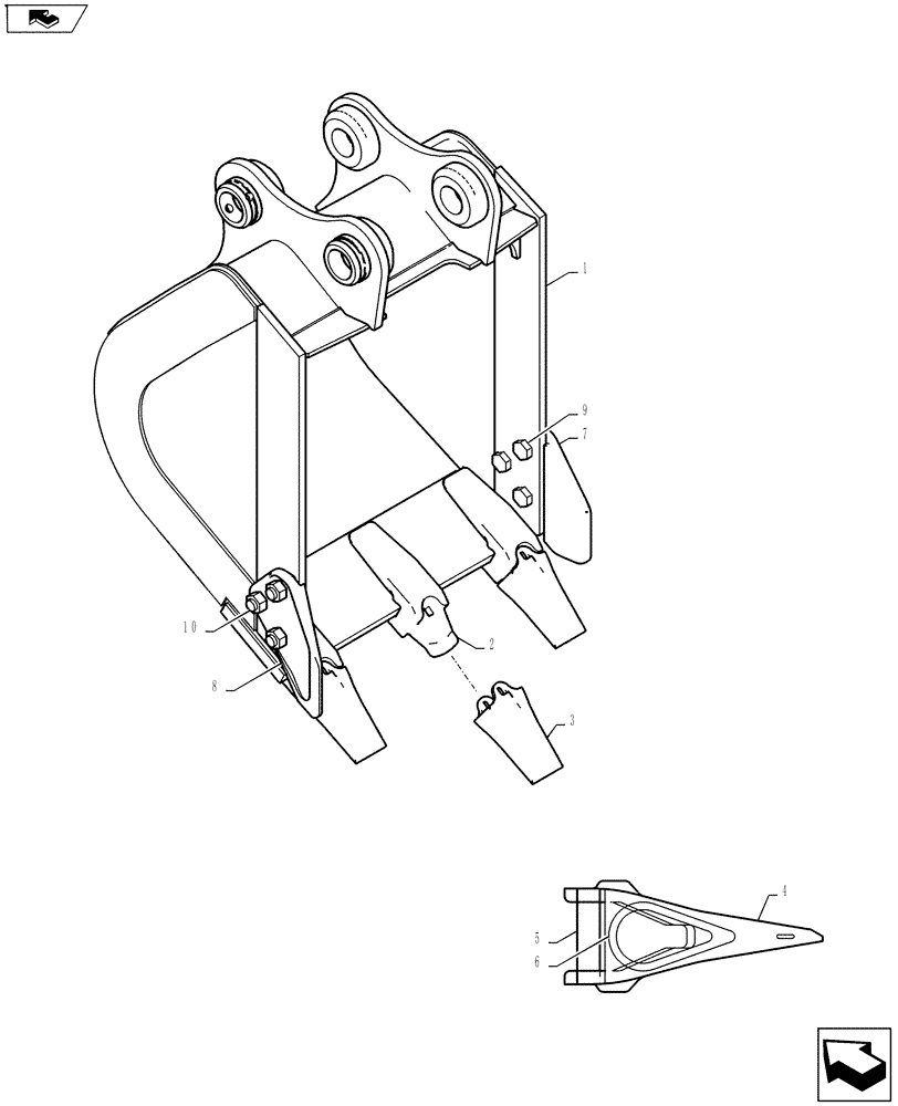 Схема запчастей Case CX27B ASN - (39.105.09) - BUCKET ASSY, 500W 0.09M³ (0.08M³) (REINFORCE TYPE) (84) - BOOMS, DIPPERS & BUCKETS