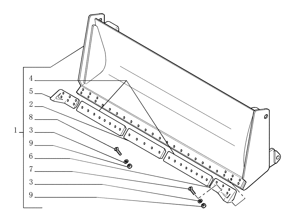 Схема запчастей Case 1850K - (9.469[03]) - STRAIGHT MOLDBOARD (HS) LGP - OPTIONAL CODE 784247021 (19) - OPTIONS