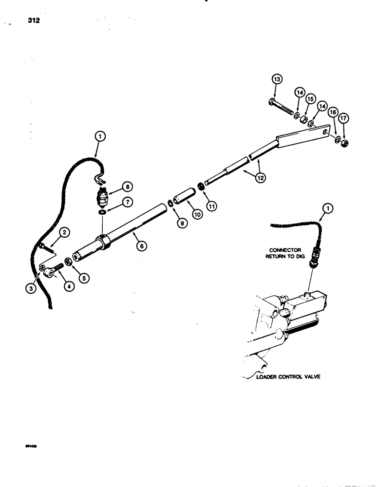 Схема запчастей Case 780B - (312) - LOADER RETURN-TO-DIG PARTS (09) - CHASSIS/ATTACHMENTS