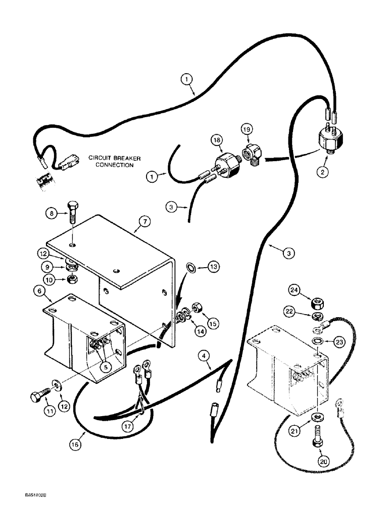 Схема запчастей Case 585E - (4-36) - BACKUP ALARM (04) - ELECTRICAL SYSTEMS