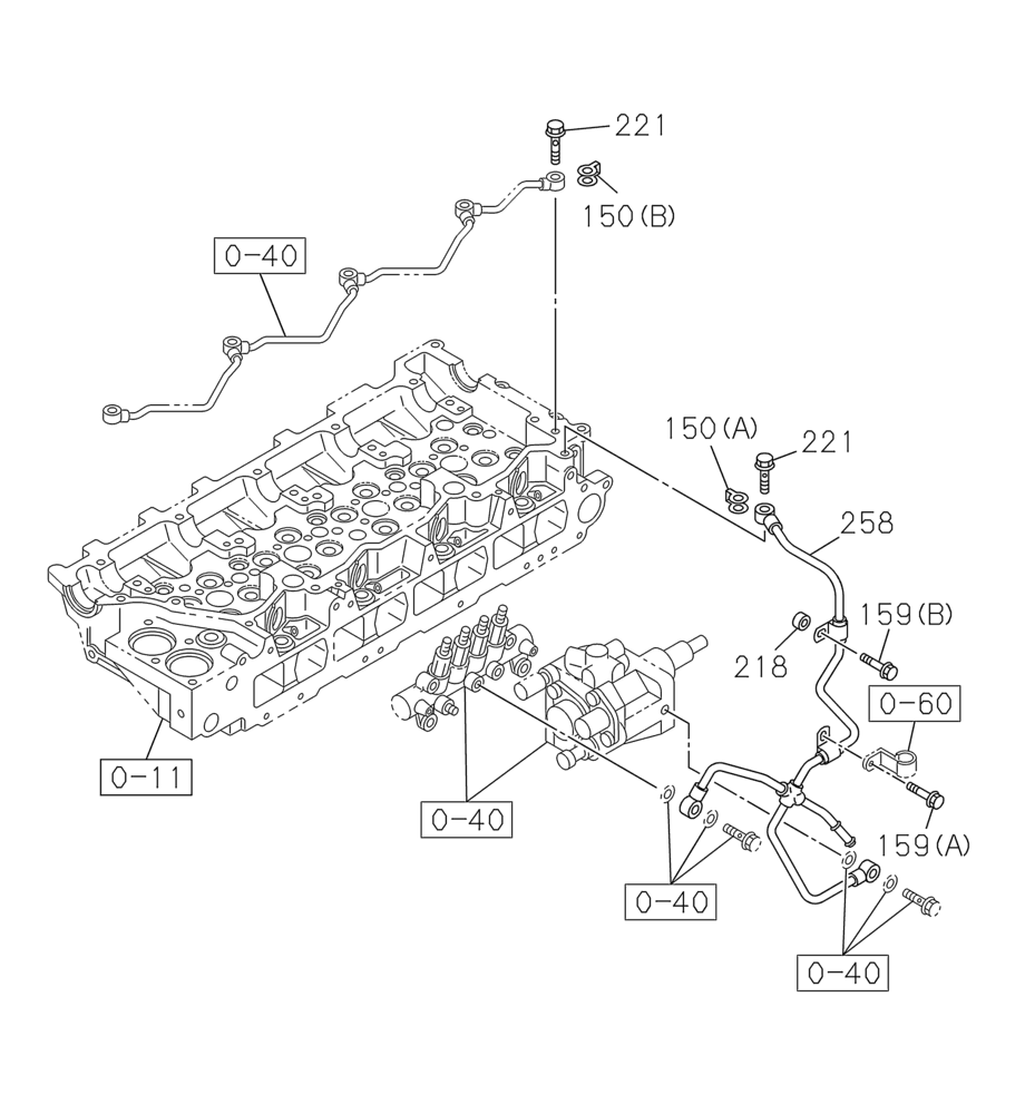 Схема запчастей Case CX210C LC - (10.218.05) - FUEL SYSTEM (10) - ENGINE