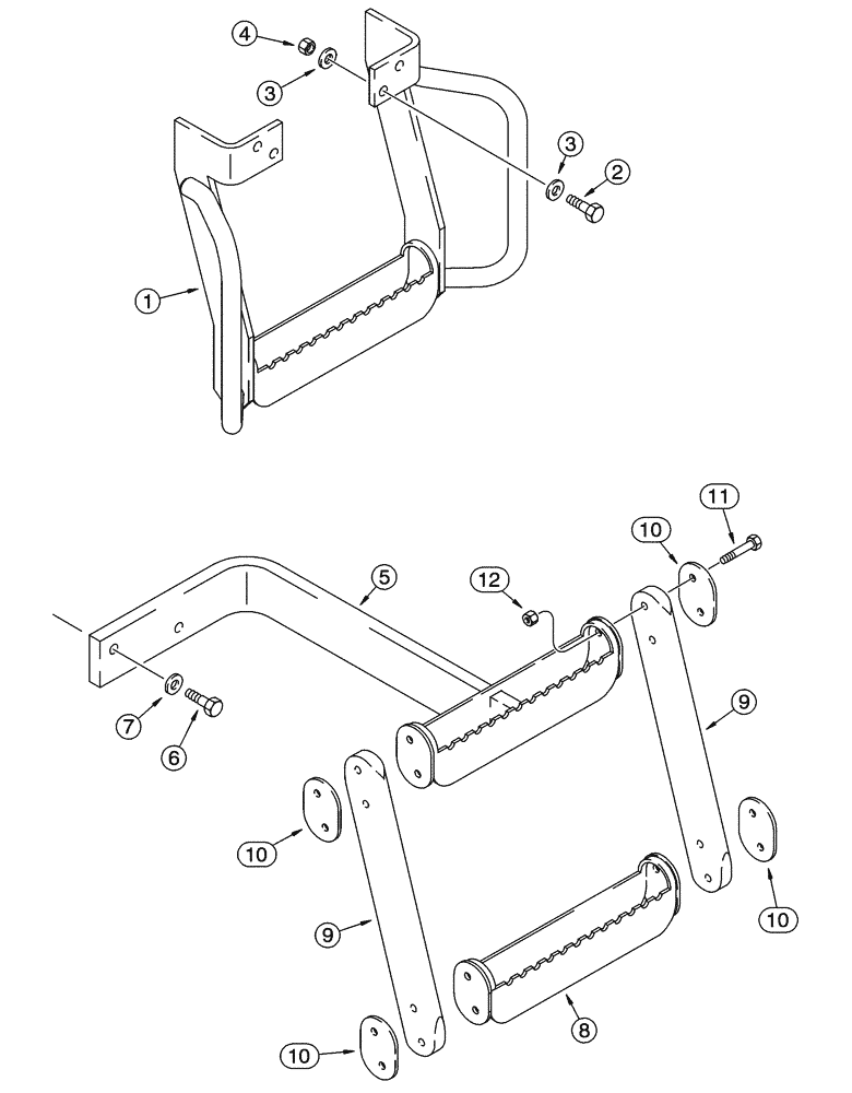 Схема запчастей Case 721C - (09-24) - STEPS - RIGHT SIDE ACCESS (09) - CHASSIS