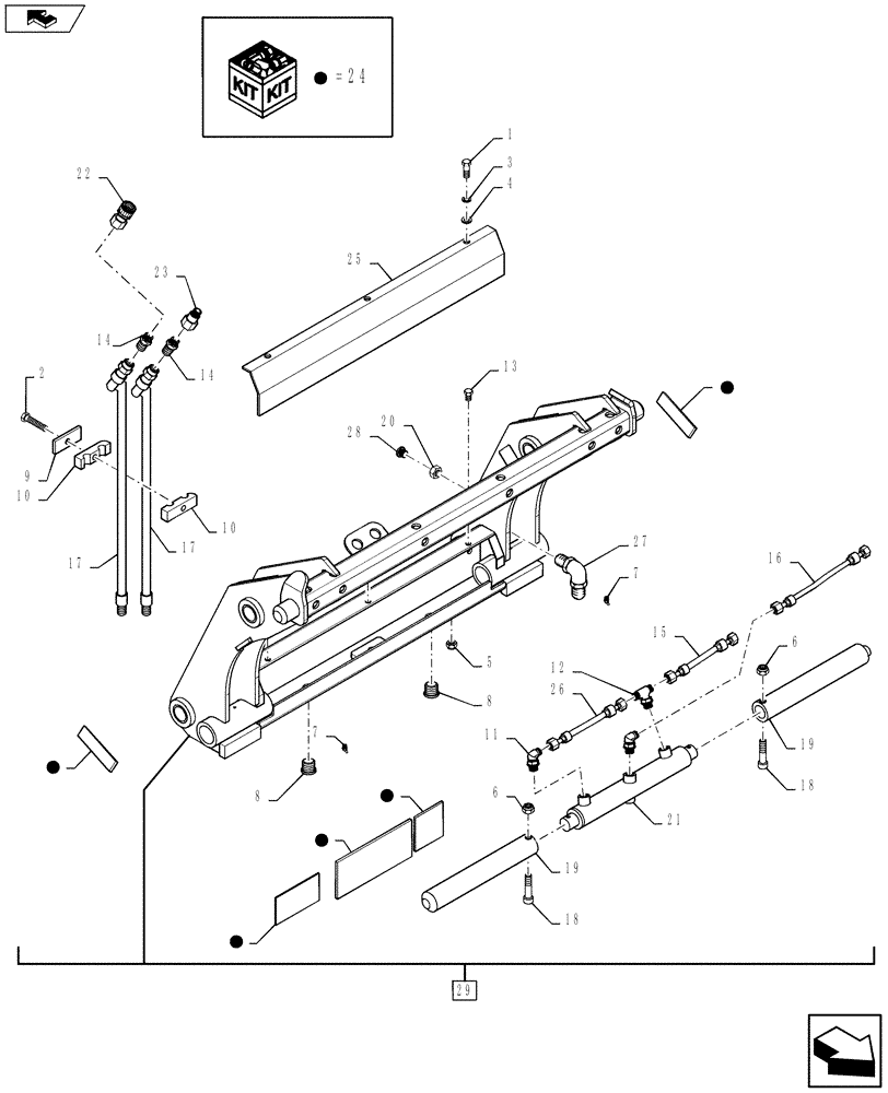 Схема запчастей Case 590SN - (35.734.01) - VAR - 423049 - COUPLER, TOOL QUICK (35) - HYDRAULIC SYSTEMS