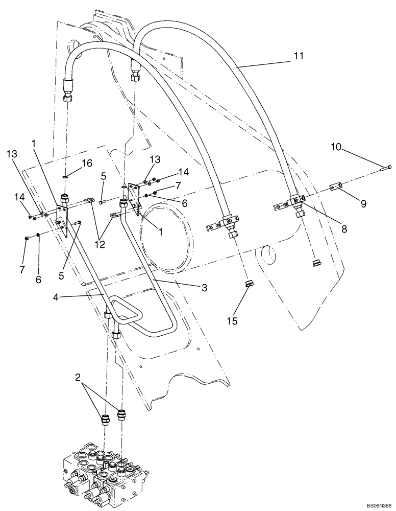 Схема запчастей Case 921E - (08-14A) - HYDRAULICS - LOADER AUXILIARY (Z-BAR) (08) - HYDRAULICS