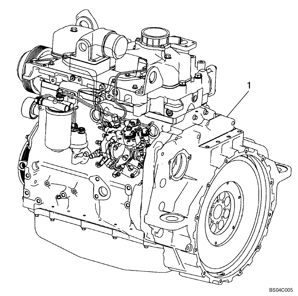 Схема запчастей Case 445 - (02-08) - ENGINE (02) - ENGINE