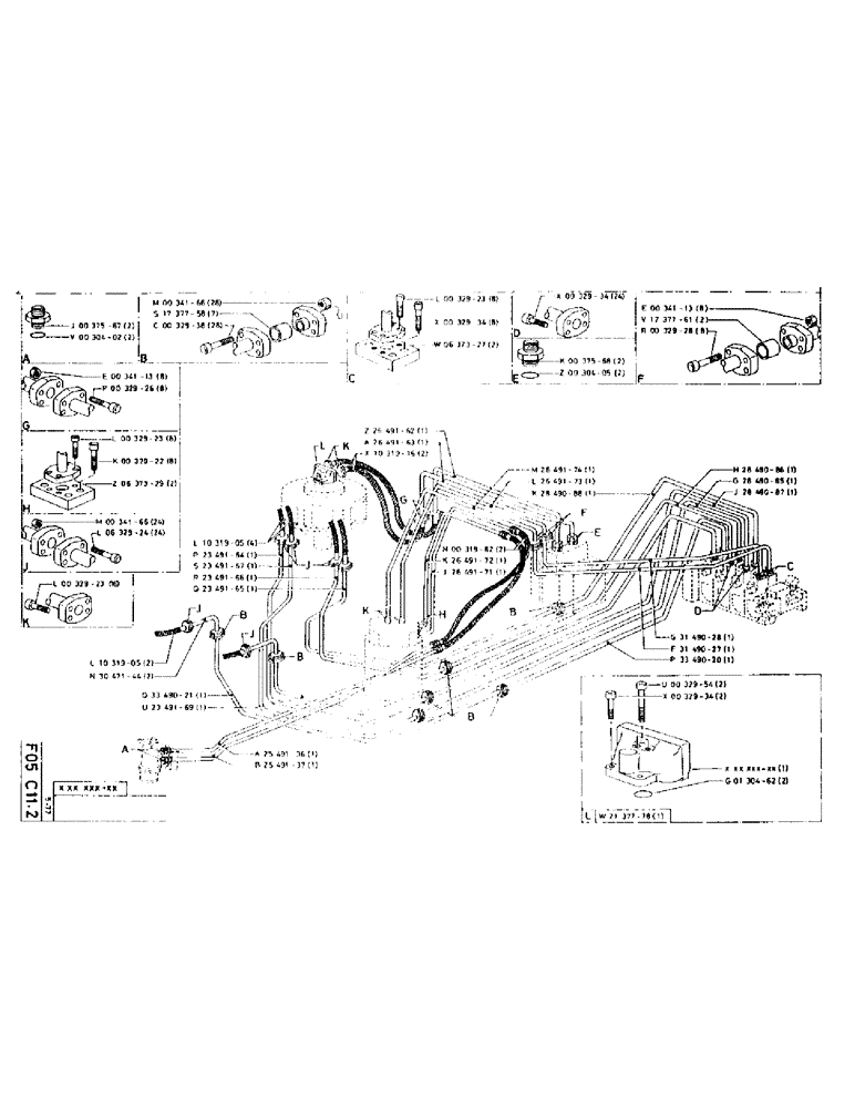 Схема запчастей Case 75P - (067) - VALVE BANK/RECEIVER CIRCUIT (07) - HYDRAULIC SYSTEM