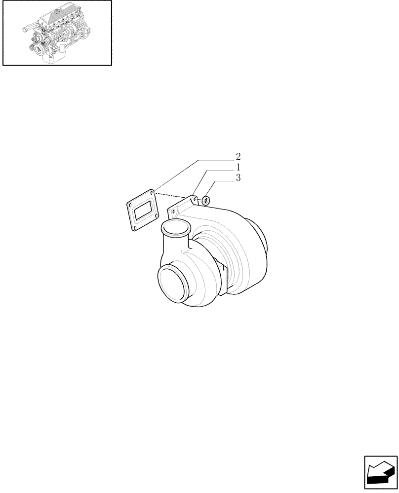 Схема запчастей Case F3AE0684G B001 - (0.24.0[01]) - TURBOCHARGER & RELATED PARTS (500335638) 