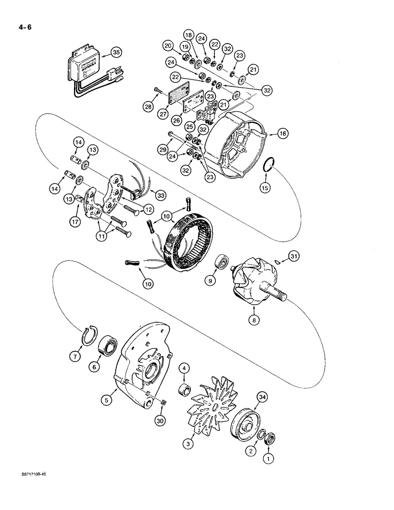 Схема запчастей Case MAXI-SNEAKER C - (4-06) - ALTERNATOR ASSEMBLY (04) - ELECTRICAL SYSTEMS