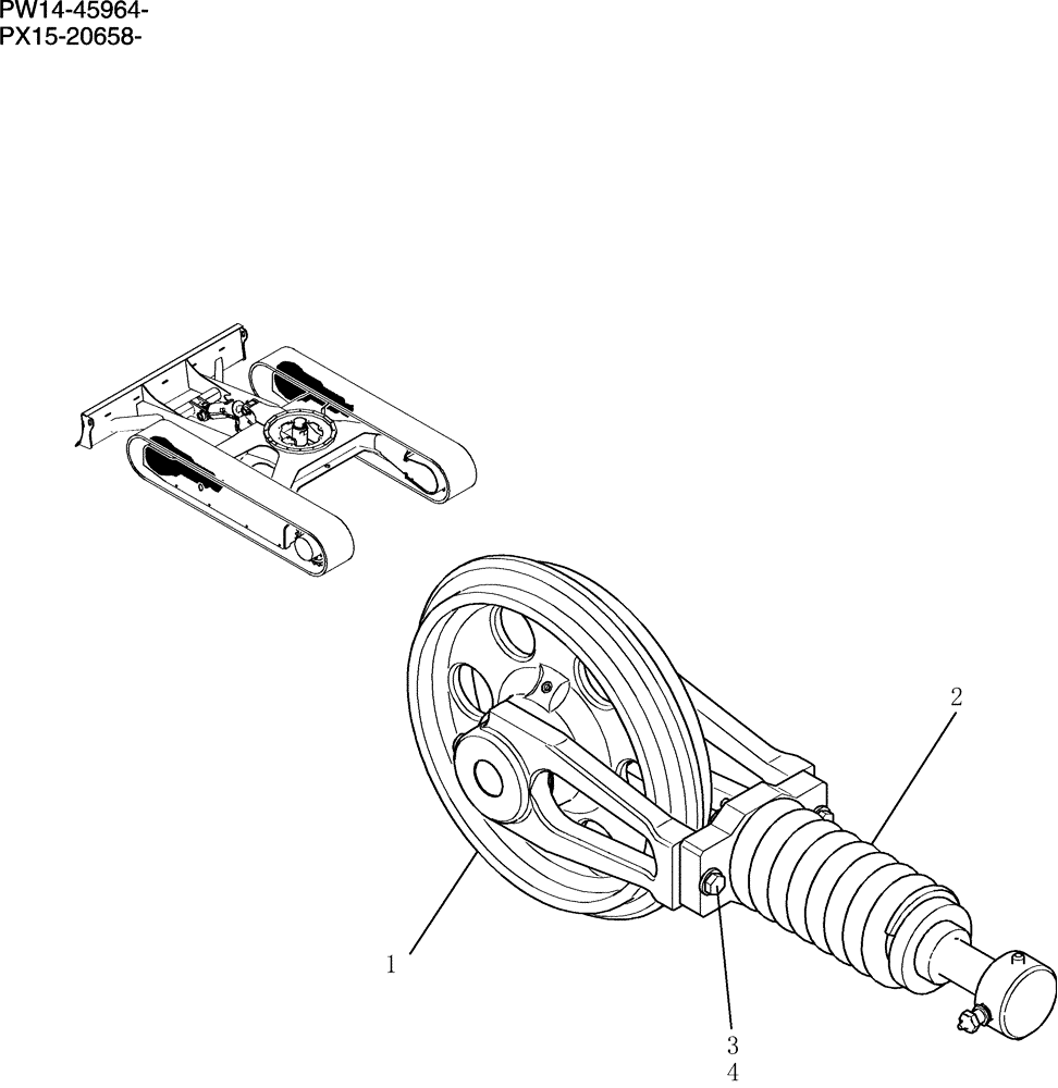 Схема запчастей Case CX31B - (350-01[1]) - IDLER ASSEMBLY, CRAWLER (63) - CHEMICAL APPLICATORS