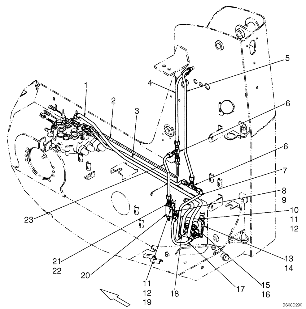 Схема запчастей Case 410 - (08-05) - HYDRAULICS - SELF LEVELING (08) - HYDRAULICS