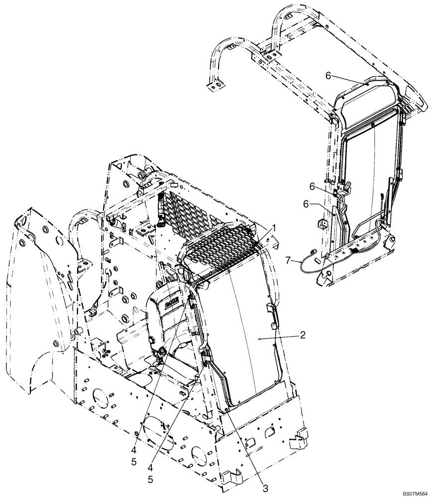 Схема запчастей Case 430 - (09-31) - DEMOLITION DOOR - MOUNTING (09) - CHASSIS