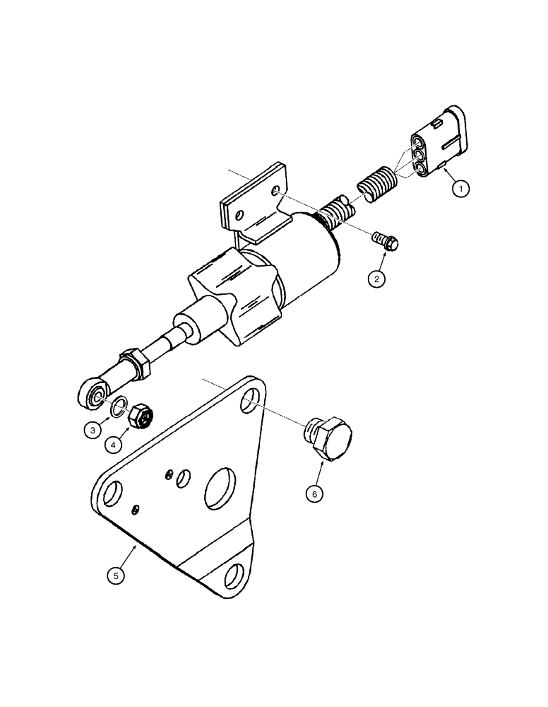 Схема запчастей Case 845 - (03-20[01]) - ENGINE SHUT OFF SOLENOID (03) - FUEL SYSTEM