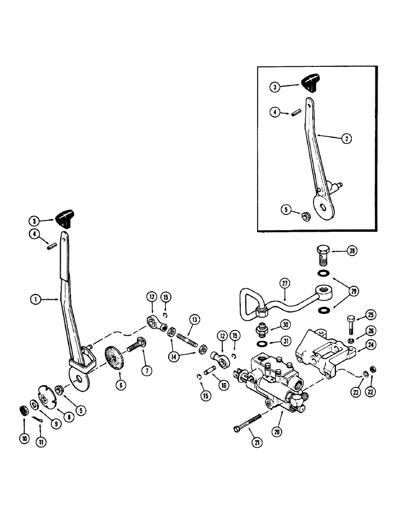 Схема запчастей Case 580 - (138) - VALVE AND CONTROLS, DRAFT-O-MATIC (21) - TRANSMISSION