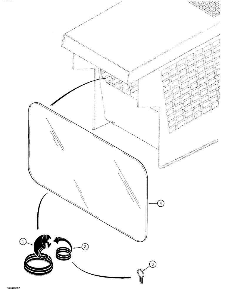 Схема запчастей Case 1825 - (9-24) - REAR WINDOW, EUROPEAN MODELS (09) - CHASSIS/ATTACHMENTS