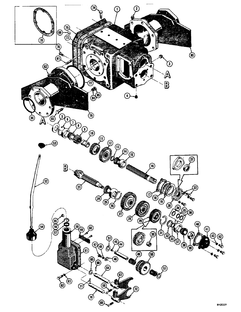 Схема запчастей Case 310F - (106) - TRANSMISSION - DIFFERENTIAL AND FINAL DRIVE SPACERS (03) - TRANSMISSION