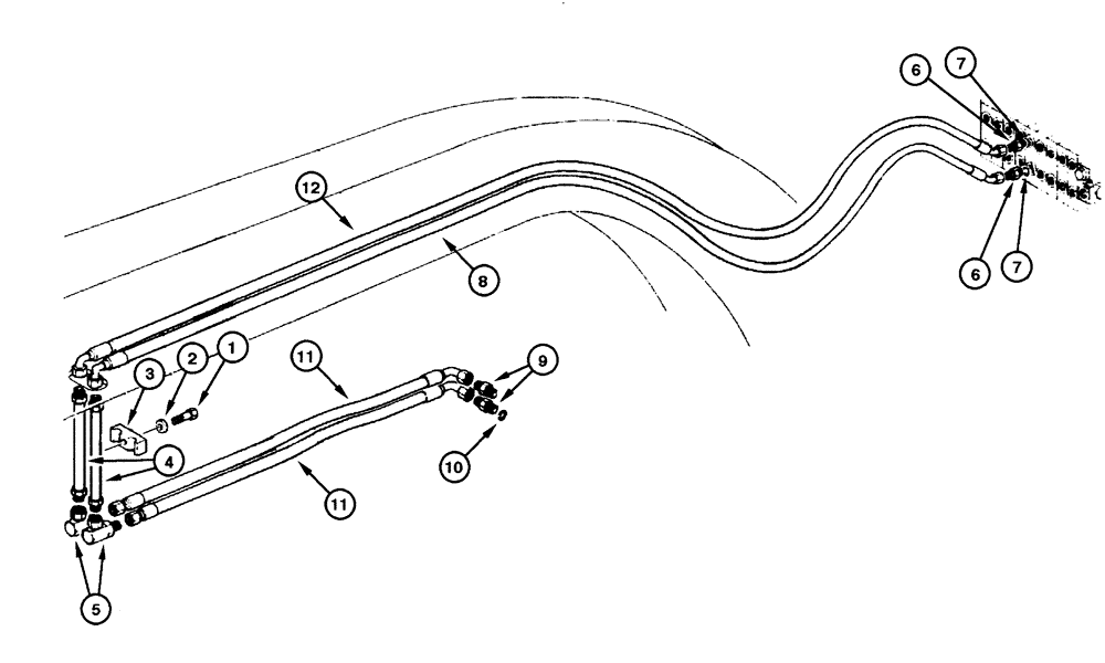 Схема запчастей Case 865 - (08.19[00]) - CIRCLE HYDRAULIC CIRCUIT - TURN-CIRCLE CIRCUIT (08) - HYDRAULICS