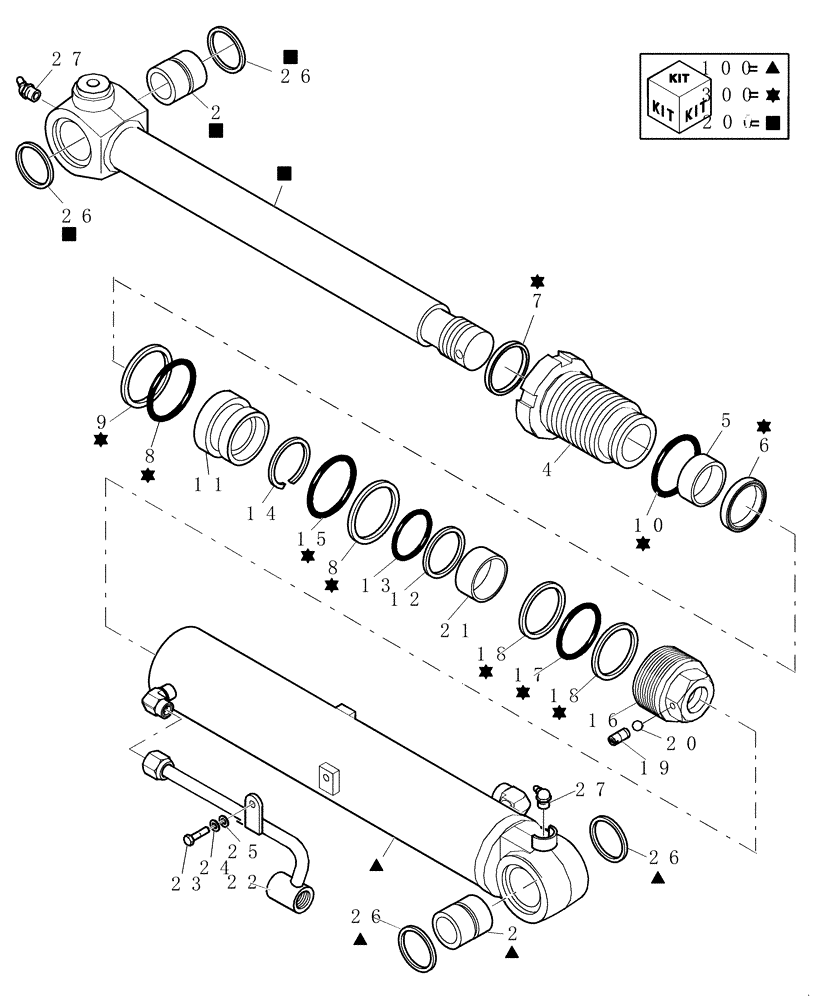 Схема запчастей Case CX31B - (2.010A[01A]) - BOOM CYLINDER - CAB (35) - HYDRAULIC SYSTEMS