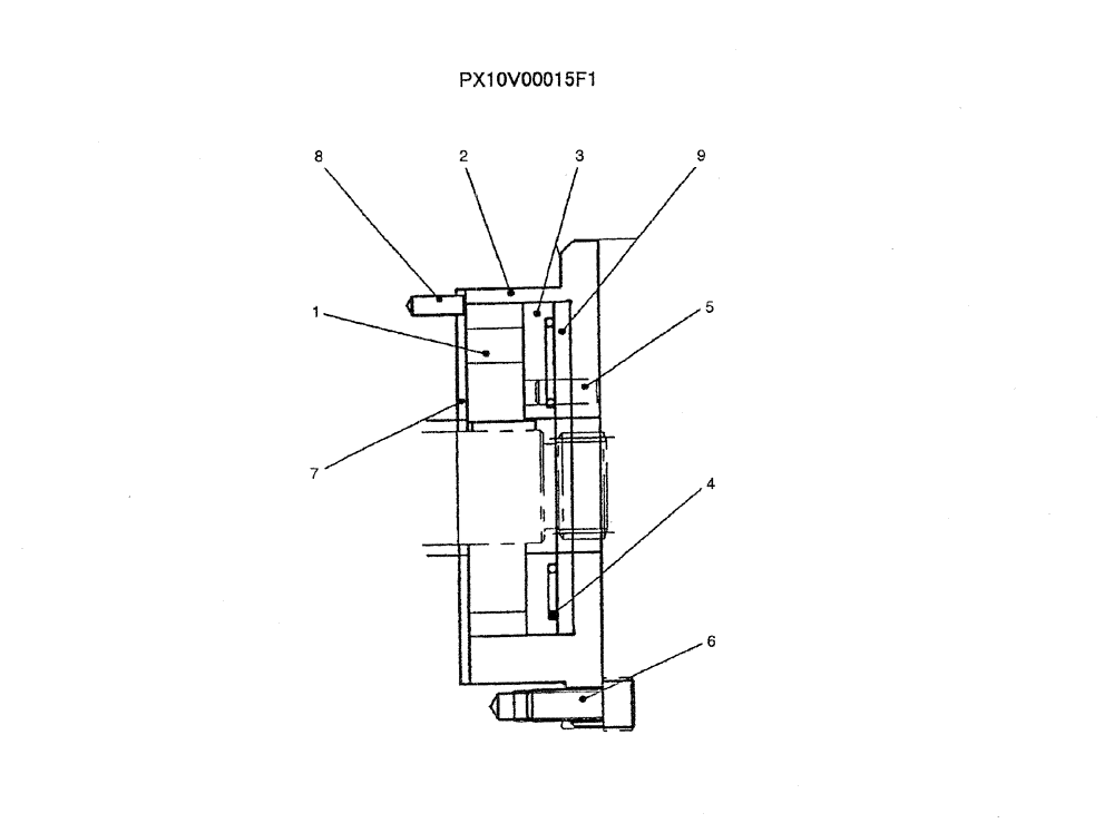 Схема запчастей Case CX36B - (07-030) - PUMP ASSY, P/N PX10V00015F1 ELECTRICAL AND HYDRAULIC COMPONENTS