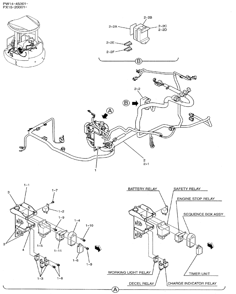 Схема запчастей Case CX31B - (01-081) - RELAY ASSY (55) - ELECTRICAL SYSTEMS